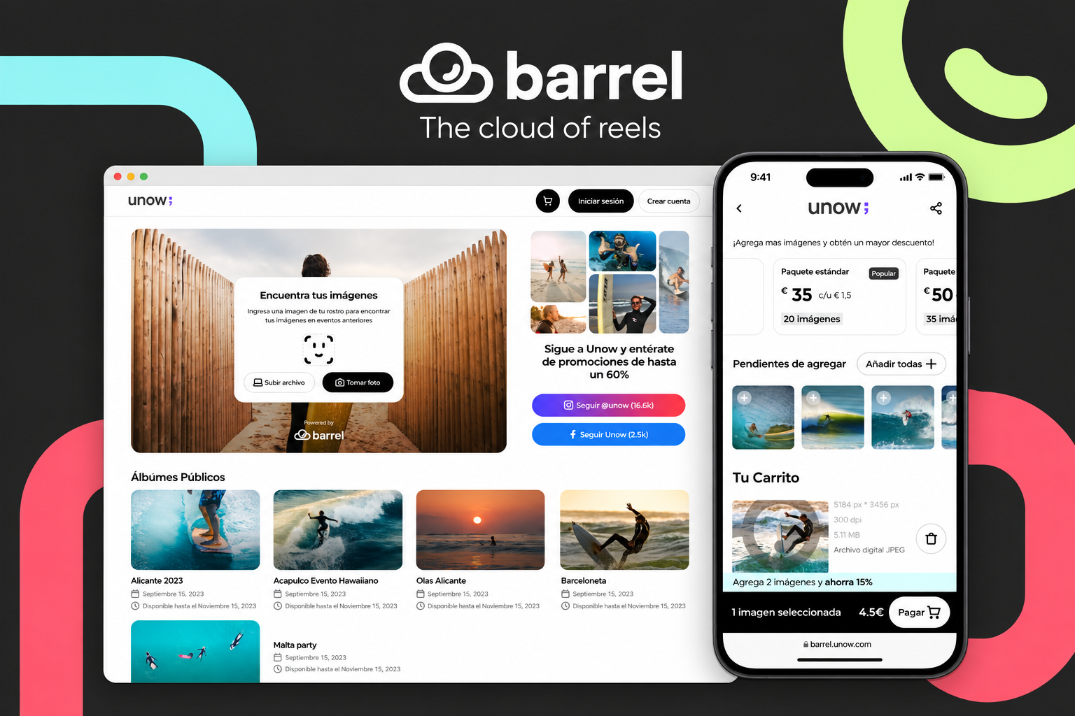Barrel photo discovery and purchasing experience