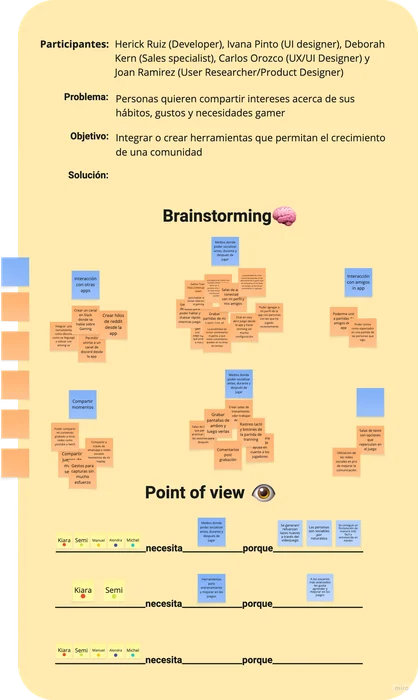 Cross-functional brainstorming and points of view