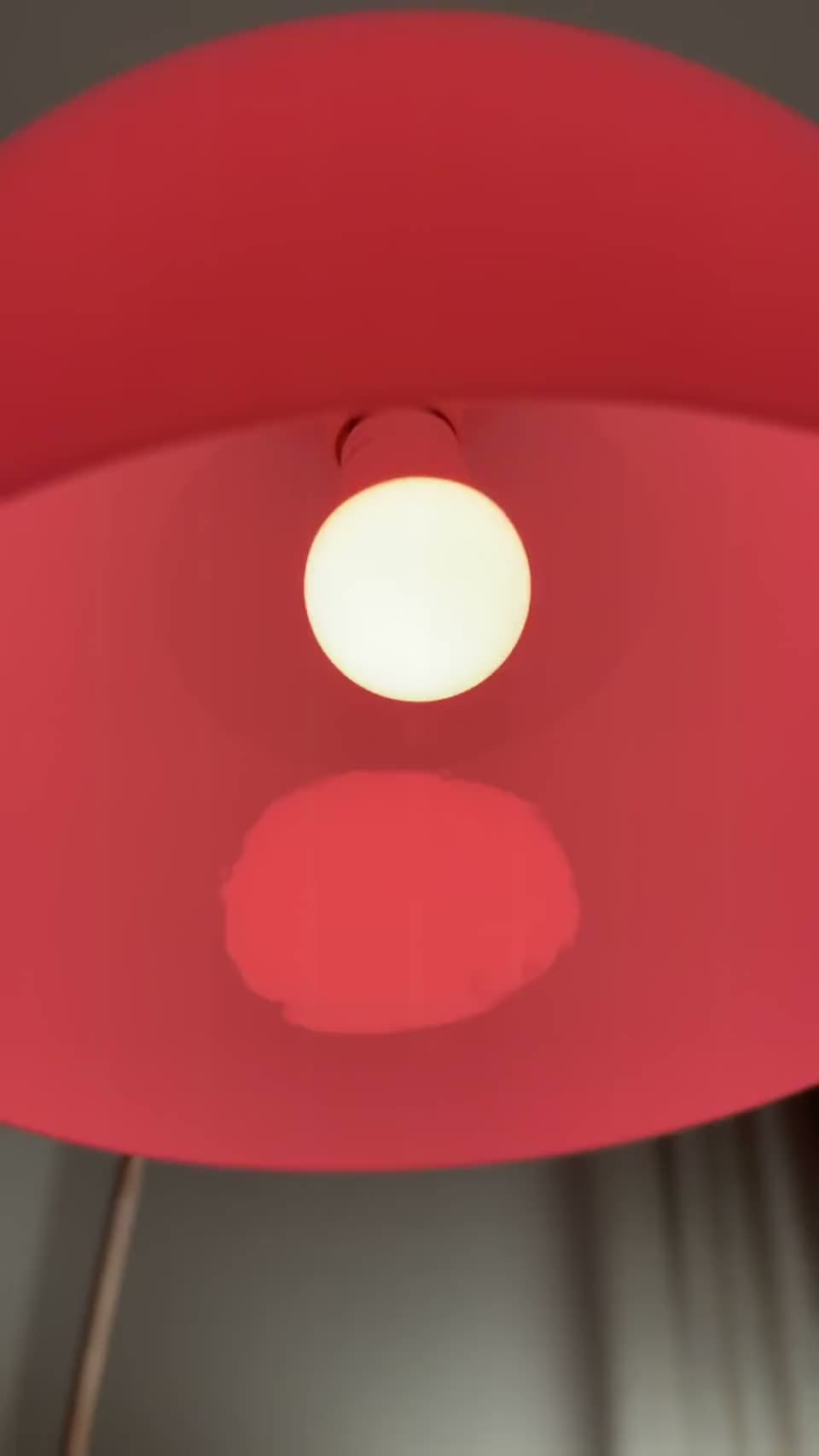 Warm light above the desk